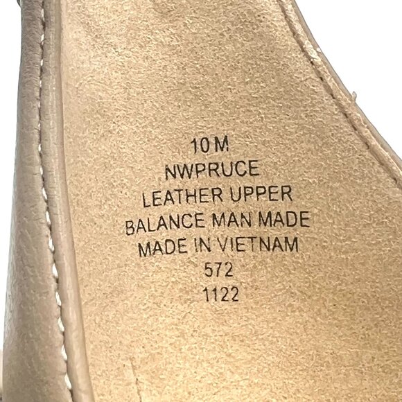 Nine West Womens Size 10 10M Pruce Nude Beige Leather Block Heels Sandals Shoes - Picture 15 of 15